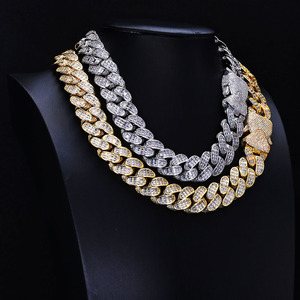 Cadena Cubana de Plata de Ley 925 con Moissanita y Diamantes VVS1, Estilo Hip Hop de Alta Gama, Diseño Miami, Personalizada, Pasa la Prueba del Detector de Diamantes - Product Image 1