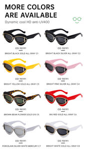 <span class=keywords><strong>Partagas</strong></span> 2024 moda tendencia elegante Y2K ojo de gato personalidad diseñador logotipo personalizado UV400 sombras gafas de sol para mujer - Product Image 5