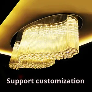 Luxury High-End Crystal Chandelier for Living Room Oval Shape Ceiling <strong>Light</strong> <strong>Fixture</strong> for Hotel Projects Sales <strong>Office</strong> Banquet Hall - Product Image 2