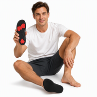 Solette in Gomma per Aumentare l'Altezza Uomo (+2.5cm) Rialzo Istantaneo per Scarpe Taglia Ridotta Comode e Discrete per Tutti i Tipi di Scarpe Nero 43-45