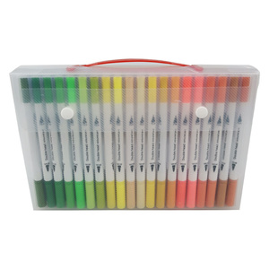 Juego de regalo creativo promocional, Kit escolar de acuarela, bolígrafos de doble punta, 60 colores - Product Image 3