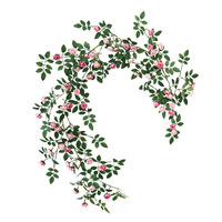 Guirlandes de roses artificielles modernes en soie, faites à la main, pour dissimuler les conduits de climatisation dans les restaurants et sur les murs
