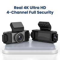 Caméra embarquée 4K WiFi 360° Fisheye Vision Nocturne GPS Surveillance de Stationnement 24H Capteur G Enregistrement en Boucle Enregistreur Vidéo