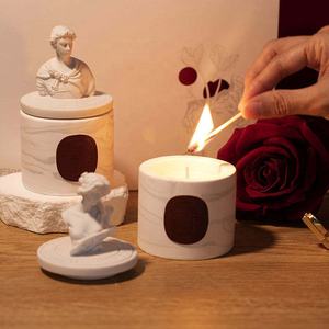 Moderna Candela Senza Fiamma INS Apollo David in Ceramica con Coperchio e Confezione Regalo per Ospiti di Matrimonio, <span class=keywords><strong>Compleanno</strong></span>, San Valentino - Product Image 5