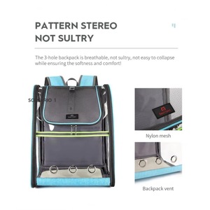 BSCI Factory factory direct price foldable panoramic pet <b>carry</b> <b>backpack</b> Oxford camping <b>cat</b> breathable <b>backpack</b> - Product Image 4