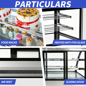 Vitrina Refrigerada Comercial <span class=keywords><strong>de</strong></span> Sobremesa para Pasteles, Mini Refrigerador <span class=keywords><strong>de</strong></span> Mostrador para Panadería y Pastelería - Product Image 5