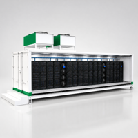Système de refroidissement de centre de données en conteneur de 40 pieds, centre de données mobile extérieur en conteneur, refroidissement liquide pour salles de calcul AI, GPU, HPC et Edge Computing