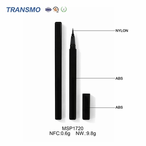 Tube d'eye-liner vide en plastique réutilisable, récipient cosmétique vierge pour maquillage des yeux avec embout de brosse souple pour remplir l'eye-liner liquide pigmenté - Product Image 4