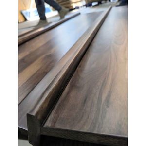 Étagères inclinées en noyer noir massif pour armoires à <span class=keywords><strong>vin</strong></span>, présentoir à <span class=keywords><strong>vin</strong></span> d'intérieur pour usine, panneaux à lattes en bois pour la décoration intérieure - Product Image 3