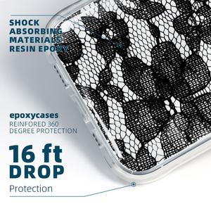 Étui de téléphone portable tendance sexy en tissu fin tissé en dentelle PC TPU TPE résistant aux chocs pour Iphone 15 14 Pro Max - Product Image 2