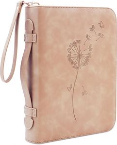 Muestra gratuita: Funda grande para Biblia con correa para el hombro, estuche protector para libros, bolsa de iglesia con ranuras y bolsillo con cremallera, regalo para mujer/dama - Product Image 3