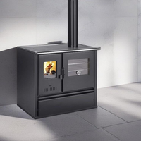 Poêle à bois durable en acier au carbone, chauffage autonome pour intérieur, usage domestique et en cabane, double usage