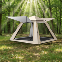 Carpa Familiar para Acampar, para 5 a 8 Personas, Grande, Totalmente Automática, de Apertura Rápida, Doble Capa, Impermeable, para Reuniones al Aire Libre