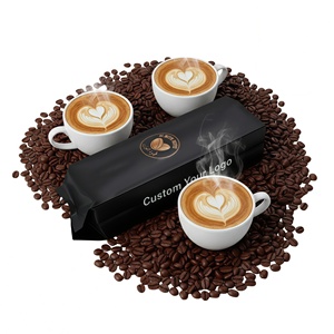 Bolsas de Mylar a Prueba de Humedad con Válvula Lateral y Logotipo Personalizado para Empaque de Granos de Café Gourmet Negros, Bajo MOQ 500 Piezas - Product Image 2