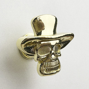 ลูกบิดดึงลิ้นชักทำจากสังกะสีอัลลอยด์เหมือนผีหมวกสุภาพบุรุษฮาโลวีนมือจับตู้กะโหลกศีรษะ - Product Image 3