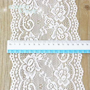 (3 Mét) 15Cm Trắng Đàn Hồi Vải Ren Đồ Lót Rỗng Căng Ren <span class=keywords><strong>Trim</strong></span> Đồ Lót DIY - Product Image 2