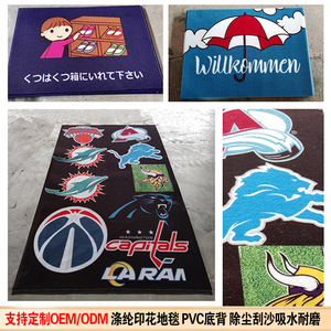 Custom Printed Polyester Doormat With Pvc Backing Anti Slip Water Absorbent Entrance Mat Rectangle Shape - Product Image 2