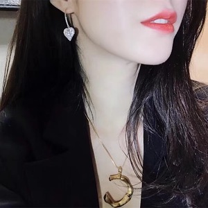 Orecchini a Gancio con Cristallo a Forma di Cuore per Donne, Accessori di Moda Ispirati alla Natura per Uso Quotidiano - Product Image 4