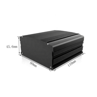 Boîtier en aluminium sur mesure pour l'électronique, boîte en aluminium extrudé noir mat, perçage CNC, dissipation de chaleur, boîtier en aluminium
