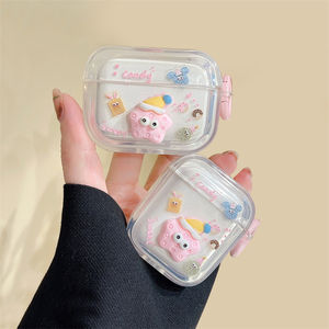 Galletas tridimensionales de carcasa blanda para AirPods Pro1/2/3, bonitos auriculares inalámbricos simples para auriculares Bluetooth, accesorios - Product Image 1