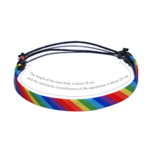 Bracelet en perles arc-en-ciel à sept couleurs CAI001 LGBT Gay, bracelet d'amitié transfrontalier tissé en corde, vente chaude, bracelets faits à la main de couleur <span class=keywords><strong>Les</strong></span> - Product Image 5