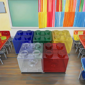 子供用ピギーバンクおもちゃマネーボックスプラスチックスプライスブロックデザインセールアイテム - Product Image 3