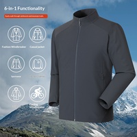 Blouson bomber unisexe haut de gamme en nylon coupe-vent avec fermeture éclair, col montant, idéal pour la randonnée et les sports de plein air en automne