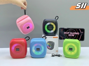 NEW S11 Outdoor HD Quality Sound <b>Speaker</b> Mini Colorful RGB Lights Subwoofer Stereo Amplifier Wireless <b>Speaker</b> Phone Stand - Product Image 3