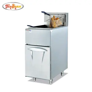 Commerciële Friteuses Chips Frituren Machine Keuken Apparatuur 3 Buizen Friteuse Industrie Gas Friteuses