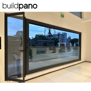 Cửa sổ ban công ngoài trời tự động cách âm hai lớp với lưới chống muỗi nâng điện dọc bằng nhôm - Product Image 2