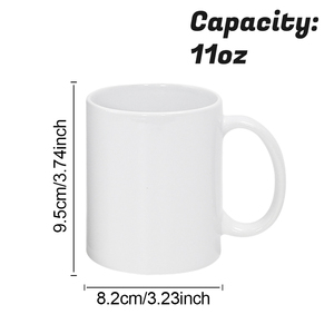 Free Shipping USA Warehouse 36pcs/ctn 11oz White Sublimation Blank <strong>Ceramic</strong> <strong>Mug</strong> With Handle for Heat Press Printing - Product Image 3