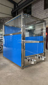 กรงสุนัขแบบประตูกระจกมาตรฐานเพื่อความปลอดภัยและประสิทธิภาพในการดูแลสุนัขอย่างหรูหราในระหว่างการดูแลประจำวัน - Product Image 2