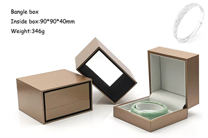 Custom Logo High End Jewlery <b>Box</b> Leather <b>Ring</b> <b>Box</b> Wedding Earring Bracelet Necklace Luxury Pu Leather Jewelry <b>Box</b> Packaging - Product Image 3