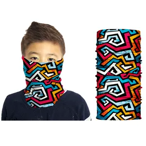 Multifunctional Soft Fabric Seamless Tube Bandanas UV Protection Neck Gaiters Kids Bandanas