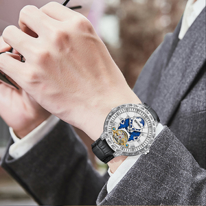 <span class=keywords><strong>Montre</strong></span> pour homme, fabrication directe d'usine, bracelet en cuir noble, <span class=keywords><strong>montre</strong></span> mécanique à <span class=keywords><strong>tourbillon</strong></span>, prix avantageux pour homme - Product Image 2