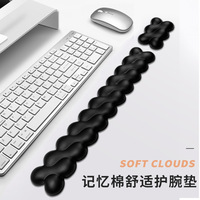 Repose-poignets en mousse à mémoire de forme légère pour ordinateur, souris et clavier, idéal pour le bureau, vente en gros transfrontalière