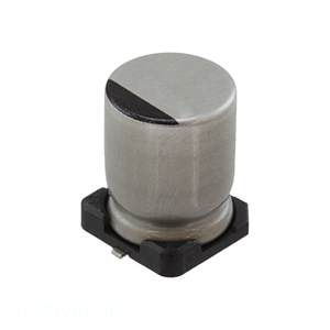 Condensateur de surface original CAP ALUM 100UF 20% 35V SMD UWS1V101MCL1GS 100 uF - Product Image 1