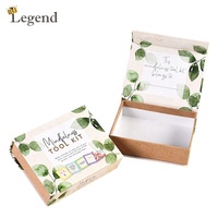 Boîte à fermeture magnétique rigide en gros, motif feuille personnalisé, boîte en papier rigide avec aimant pour kit de pleine conscience, jeu de cartes, emballage cadeau