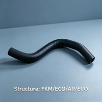 Tuyau en caoutchouc silicone industriel OEM avec revêtement FKM/ECO, résistant aux hautes températures, service de découpe, noir
