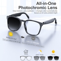 Lunettes Intelligentes de Traduction IA Transfrontalière avec Verres Photochromiques, Contrôle Tactile, Chargement Magnétique, Musique, Appels et Conduite