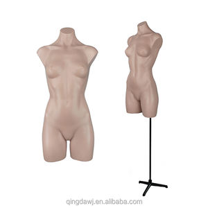 หุ่นพลาสติกปรับได้ครึ่งลำตัวสำหรับผู้หญิงชุดเดรสแบบใช้แล้วปรับได้หุ่นหุ่นหุ่นผู้หญิงทำจากโฟม - Product Image 1