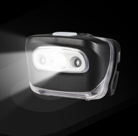 Lampe frontale LED avec lumière d'avertissement rouge, lampe frontale réglable pour le camping, la course à pied, la randonnée, les activités de plein air, portable