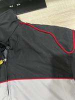 Blouson brodé F1 personnalisé pour homme, hiver, avec surpiqûres contrastantes blanches, style streetwear, col montant, coupe-vent zippé, imperméable, pour motard