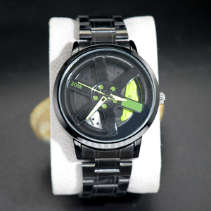 <span class=keywords><strong>Reloj</strong></span> de Cuarzo con Caja de Aleación, Variedad de Estilos, Personalizable, Diseño de Neumático de Auto Giratorio, <span class=keywords><strong>Reloj</strong></span> de Cuarzo de Acero Inoxidable - Product Image 3