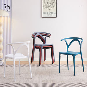 EaseNeat Design moderne Simple loisirs peut empiler des chaises en plastique de couleur pour salon salle à manger Table - Product Image 2