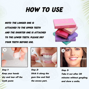 Großhandel: Fruchtaromatisierte Zahnaufhellungsstreifen, 14er-Pack, PAP Sichere Inhaltsstoffe, Zahnbleaching-Streifen - Product Image 5