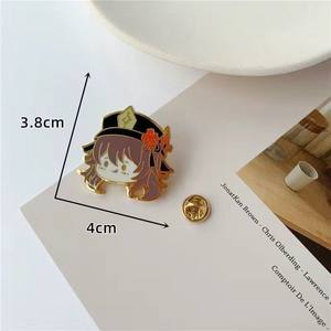 Wowei Anime logam Genshin dampak Cosplay Enamel bros kerah bros Pin hadiah untuk penggemar - Product Image 6