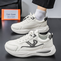 M8812 Nouvelles baskets tendance pour hommes en cuir PU respirant, chaussures de course polyvalentes blanches, chaussures de sport et de loisirs pour hommes 2026
