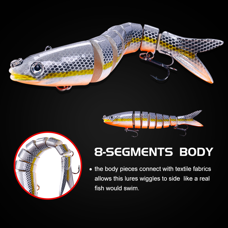 13.4cm/18g 8 Segmented Swim Baits Joint Swimbait 13.4cm/18g 8 Segmented Swim Baits Joint Swimbait