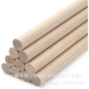Wooden Round Sticks Unfinished Hardwood Cake Supports <b>Wedding</b> <b>Ribbon</b> Sticks Handmade Craft Supplies - Product Image 4